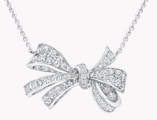 Tiffany Bow 蝴蝶结钻石项链