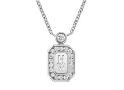 Harry Winston HW Logo 钻石吊坠