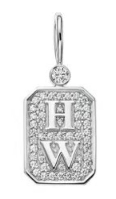Harry Winston HW Logo 钻石吊坠