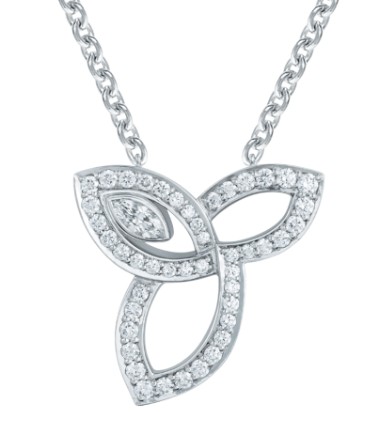 Tiffany Victoria 三叶钻石项链