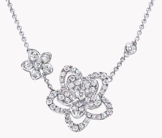 Harry Winston Cluster 花朵钻石项链