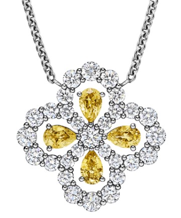 Harry Winston Lily Cluster 黄钻项链