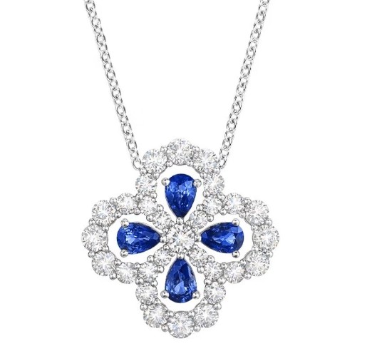 Harry Winston Lily Cluster 蓝宝石项链
